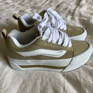 Platform Vans size 6, tan color
